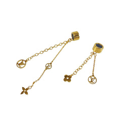 ルイ ヴィトン LVイニシャル フラワー イヤホンチャーム AirPodsチャーム イヤホンアクセサリー ゴールド メタル レディース LOUIS VUITTON 中古