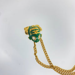 ジバンシー カエルモチーフ ネックレス ペンダント ゴールド グリーン メタル レディース Givenchy 中古