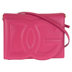 ドルチェアンドガッバーナ DGロゴ ショルダーバッグ クラッチバッグ 2WAY BB7287 AW576 ピンク レザー レディース DOLCE&GABBANA 中古