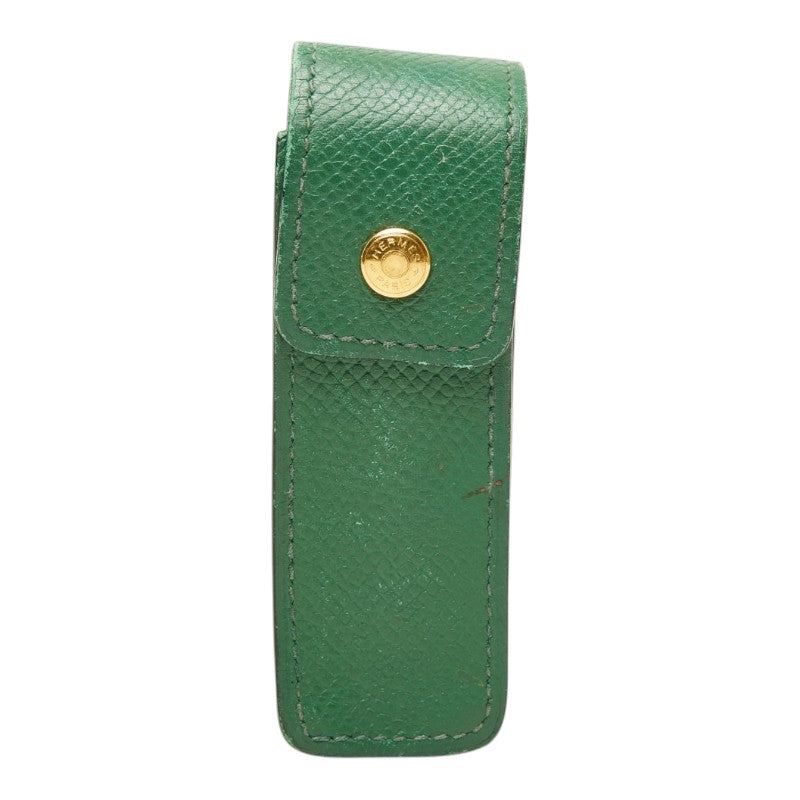 エルメス リップケース グリーン ゴールド金具 クシュベル レディース HERMES 中古