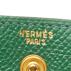 エルメス リップケース グリーン ゴールド金具 クシュベル レディース HERMES 中古