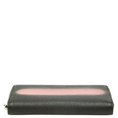 バレンシアガ スプレーペイント ラウンドファスナー 長財布 ブラック ピンク レザー レディース BALENCIAGA 中古