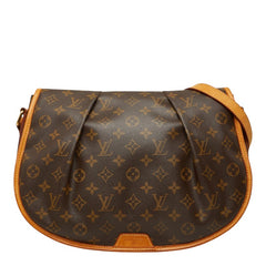 ルイ ヴィトン モノグラム メニルモンタンMM 斜めがけ ショルダーバッグ M40473 ブラウン PVC レザー レディース LOUIS VUITTON 中古