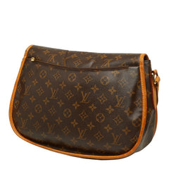 ルイ ヴィトン モノグラム メニルモンタンMM 斜めがけ ショルダーバッグ M40473 ブラウン PVC レザー レディース LOUIS VUITTON 中古