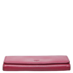 ロエベ アナグラム 長財布 ピンク系 レザー レディース LOEWE 中古
