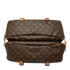 ルイ ヴィトン モノグラム ソミュール43 斜め掛け ショルダーバッグ M42252 ブラウン PVC レザー レディース LOUIS VUITTON 中古