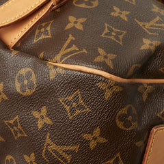 ルイ ヴィトン モノグラム ソミュール43 斜め掛け ショルダーバッグ M42252 ブラウン PVC レザー レディース LOUIS VUITTON 中古