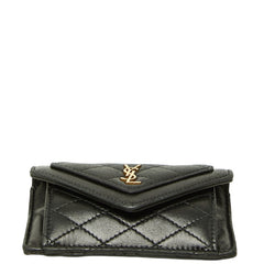 サンローラン カサンドラ ギャビー カードケース ブラック ラムスキン レディース SAINT LAURENT 中古