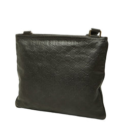 グッチ グッチシマ 斜め掛け ショルダーバッグ 201446 ダークブラウン PVC レザー メンズ GUCCI 中古