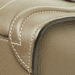 セリーヌ ラゲージ ナノショッパー ハンドバッグ 2WAY ショルダーバッグ グレージュ レザー レディース CELINE 中古
