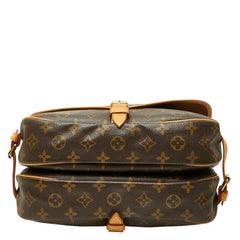 ルイ ヴィトン モノグラム ソミュール30 斜め掛け ショルダーバッグ M42256 ブラウン PVC レザー レディース LOUIS VUITTON 中古