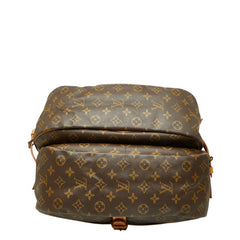 ルイ ヴィトン モノグラム ソミュール35 斜め掛け ショルダーバッグ M42254 ブラウン PVC レザー レディース LOUIS VUITTON 中古