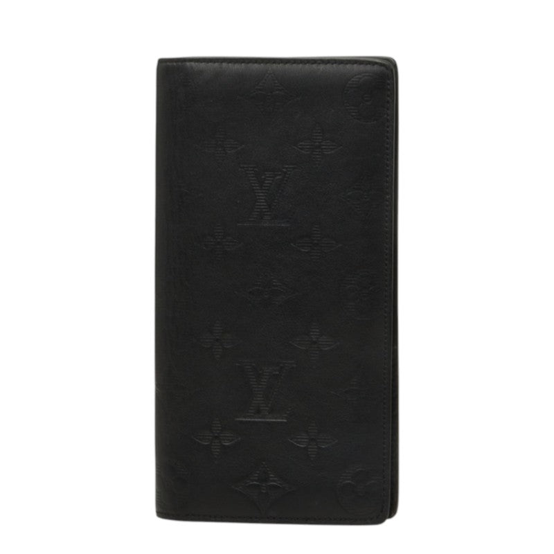 ルイ ヴィトン モノグラム シャドウ ポルトフォイユ ブラザ 長財布 M62900 ブラック レザー メンズ LOUIS VUITTON 中古