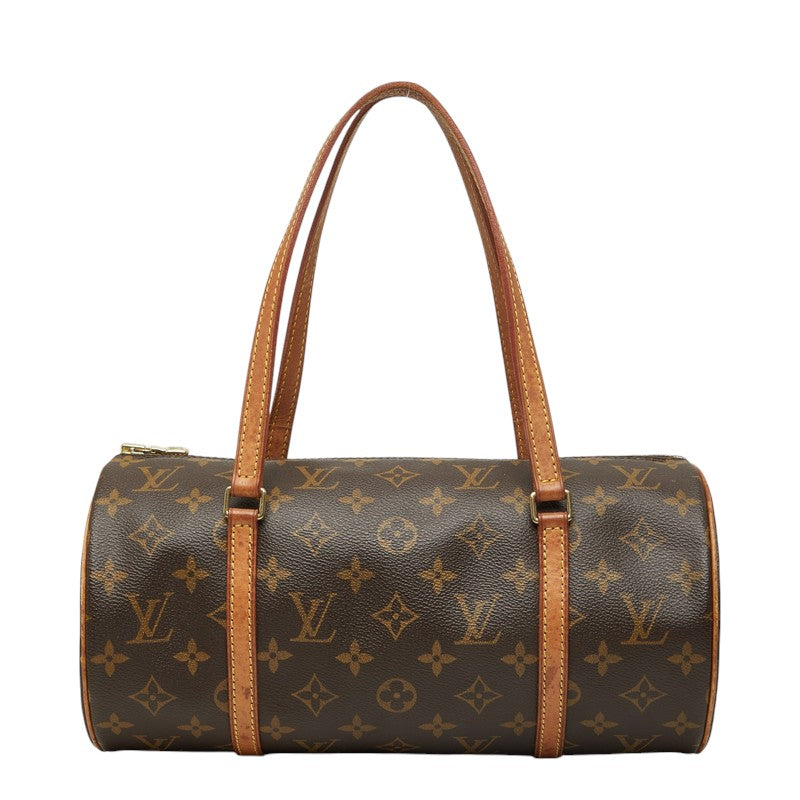 ルイ ヴィトン モノグラム パピヨン ハンドバッグ 手提げバッグ M51365 ブラウン PVC レザー レディース LOUIS VUITTON 中古