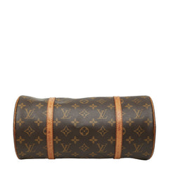 ルイ ヴィトン モノグラム パピヨン ハンドバッグ 手提げバッグ M51365 ブラウン PVC レザー レディース LOUIS VUITTON 中古