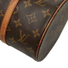 ルイ ヴィトン モノグラム パピヨン ハンドバッグ 手提げバッグ M51365 ブラウン PVC レザー レディース LOUIS VUITTON 中古