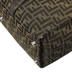 フェンディ FFロゴ ズッカ柄 トートバッグ ショルダーバッグ 2WAY 7VA390 ブラウン レザー ジャガード レディース FENDI 中古