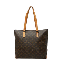ルイ ヴィトン モノグラム カバメゾ トートバッグ ショルダーバッグ M51151 ブラウン PVC レザー レディース LOUIS VUITTON 中古