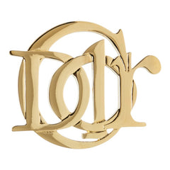 ディオール ロゴ ブローチ ゴールド メッキ レディース Dior 中古
