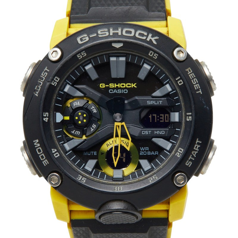 カシオ G-SHOCK 腕時計 GA-2000-1A9JF クオーツ ブラック文字盤 ラバー 樹脂系 メンズ CASIO 中古