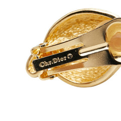 ディオール リーフ 葉っぱ モチーフ イヤリング ゴールド メッキ ラインストーン レディース Dior 中古