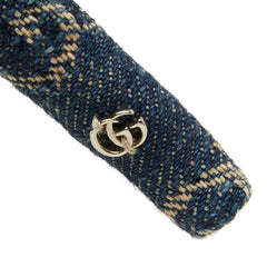 グッチ GGデニム カチューシャ ヘアアクセサリー インディゴブルー デニム レディース GUCCI 中古