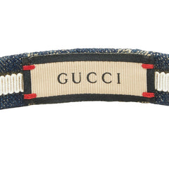 グッチ GGデニム カチューシャ ヘアアクセサリー 652853 インディゴブルー デニム レディース GUCCI 中古