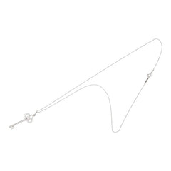 ティファニー クラウン キー ペンダント ネックレス K18WG ホワイトゴールド 750 ダイヤ レディース TIFFANY&Co. 中古