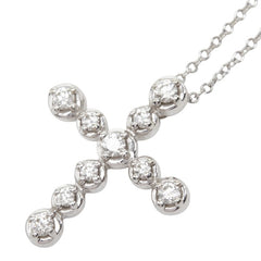 ティファニー パロマ ピカソ ドッツクロス ペンダント ネックレス K18WG ホワイトゴールド 750 ダイヤ レディース TIFFANY&Co. 中古