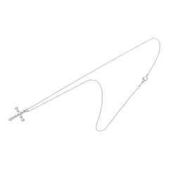 ティファニー パロマ ピカソ ドッツクロス ペンダント ネックレス K18WG ホワイトゴールド 750 ダイヤ レディース TIFFANY&Co. 中古