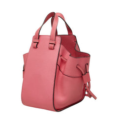ロエベ ハンモック ドローストリング ハンドバッグ ショルダーバッグ 2WAY ピンク レザー レディース LOEWE 中古