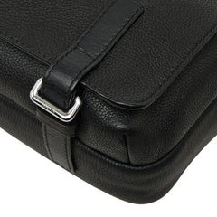 ロエベ ミリタリー メッセンジャー クロスボディ 斜め掛け ショルダーバッグ B553A72X22 ブラック レザー メンズ LOEWE 中古