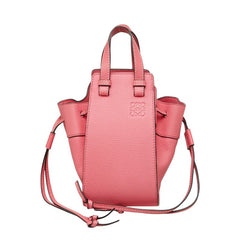 ロエベ ハンモック ドローストリング ハンドバッグ ショルダーバッグ 2WAY ピンク レザー レディース LOEWE 中古