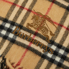 バーバリー ノバチェック ひざ掛け ブランケット 0156JA64W ベージュ ウール ユニセックス BURBERRY 中古