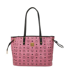 エム シー エム ヴィセトス リバーシブル トートバッグ ピンク PVC レザー レディース MCM 中古