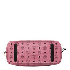 エム シー エム ヴィセトス リバーシブル トートバッグ ピンク PVC レザー レディース MCM 中古