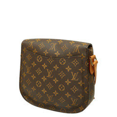 ルイ ヴィトン モノグラム サンクルーGM 斜め掛け ショルダーバッグ M51242 ブラウン PVC レザー レディース LOUIS VUITTON 中古
