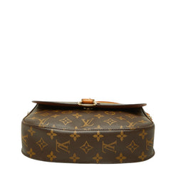 ルイ ヴィトン モノグラム サンクルーGM 斜め掛け ショルダーバッグ M51242 ブラウン PVC レザー レディース LOUIS VUITTON 中古