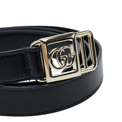 グッチ ダブルGバックル ベルト サイズ:75/30 790232 ブラック レザー レディース GUCCI 中古