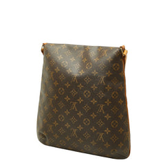 ルイ ヴィトン モノグラム ミュゼット 斜め掛け ショルダーバッグ M51256 ブラウン PVC レザー レディース LOUIS VUITTON 中古