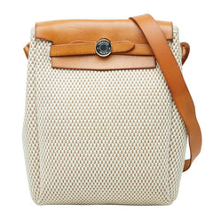 エルメス エールバッグ TPM 斜め掛け ショルダーバッグ アイボリー シルバー金具 トワルGM レザー レディース HERMES 中古