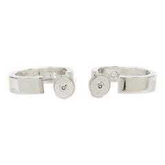 カルティエ ラブ フープ 2Pダイヤ ピアス K18WG ホワイトゴールド 750 ダイヤモンド レディース CARTIER 中古