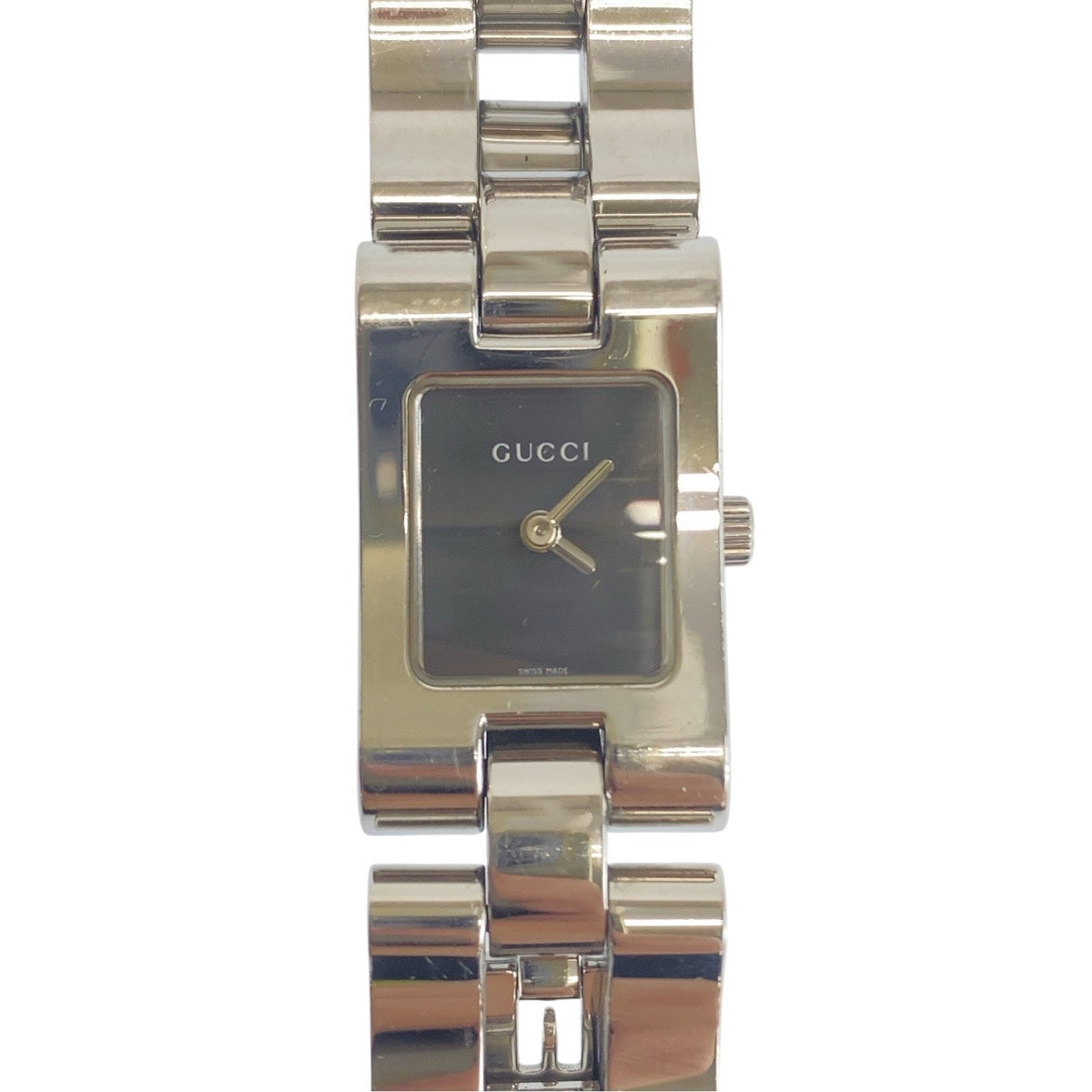 グッチ 腕時計 2305L クオーツ ブラック文字盤 ステンレススチール レディース GUCCI 中古