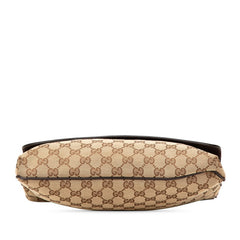 グッチ GGキャンバス 斜め掛け ショルダーバッグ 256100 ベージュ ブラウン キャンバス レザー レディース GUCCI 【中古】