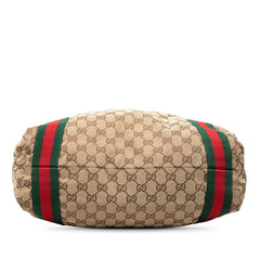 グッチ GGキャンバス トートバッグ 189669 ベージュ キャンバス レザー レディース GUCCI 【中古】