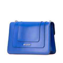 ブルガリ セルペンティ チェーン ショルダーバッグ ブルー レザー レディース BVLGARI 【中古】