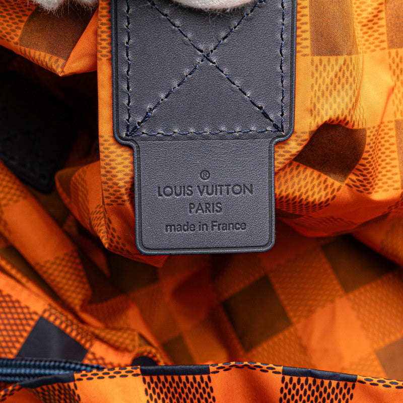 ルイ ヴィトン ダミエ アバンチュール リュック バックパック N41188 オレンジ ネイビー ナイロン レザー レディース LOUIS VUITTON 【中古】