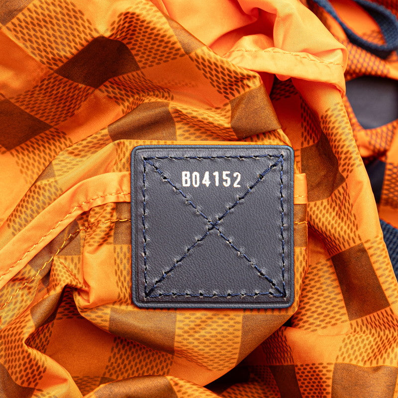 ルイ ヴィトン ダミエ アバンチュール リュック バックパック N41188 オレンジ ネイビー ナイロン レザー レディース LOUIS VUITTON 【中古】