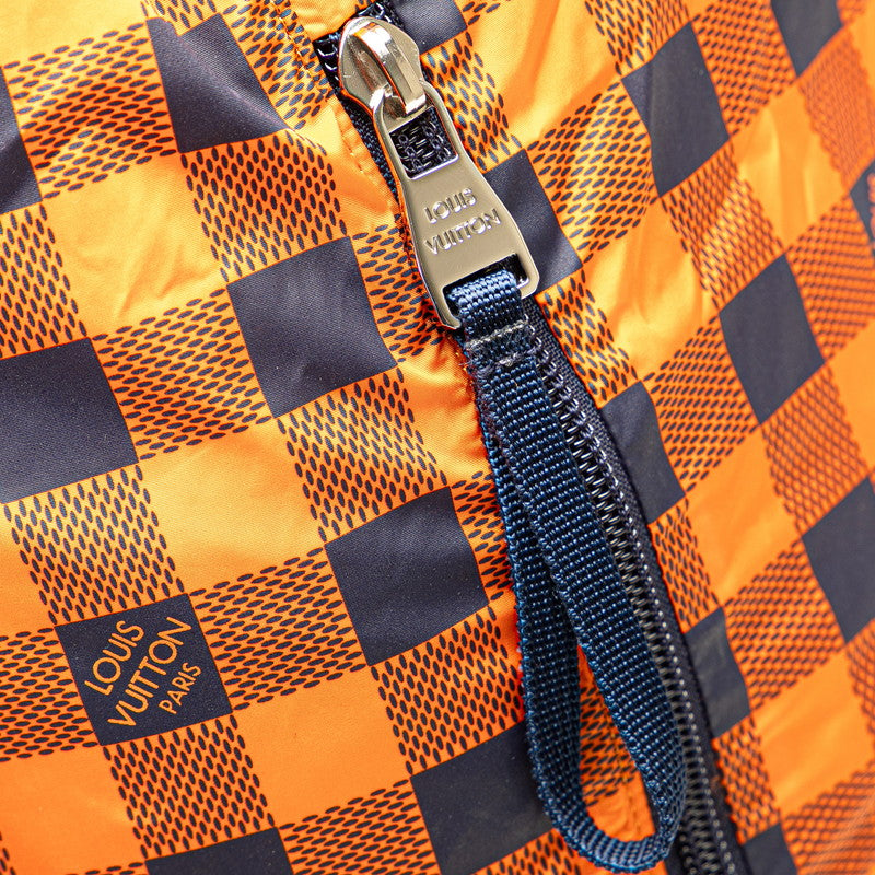 ルイ ヴィトン ダミエ アバンチュール リュック バックパック N41188 オレンジ ネイビー ナイロン レザー レディース LOUIS VUITTON 【中古】