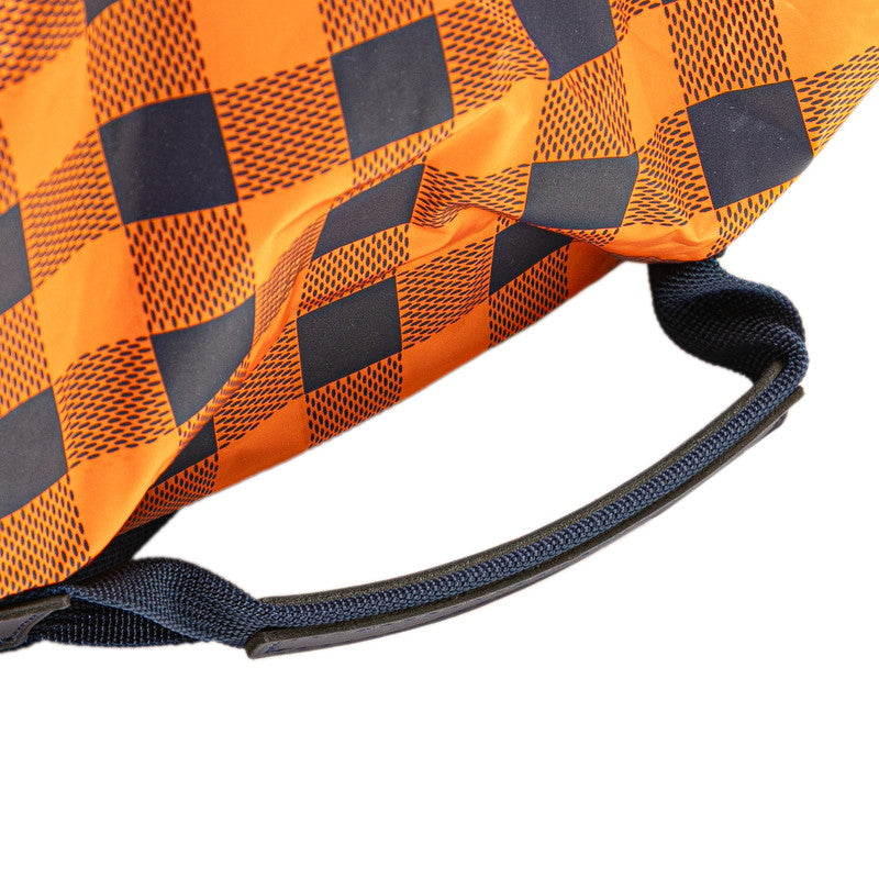 ルイ ヴィトン ダミエ アバンチュール リュック バックパック N41188 オレンジ ネイビー ナイロン レザー レディース LOUIS VUITTON 【中古】
